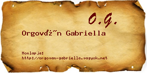 Orgován Gabriella névjegykártya
