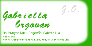 gabriella orgovan business card